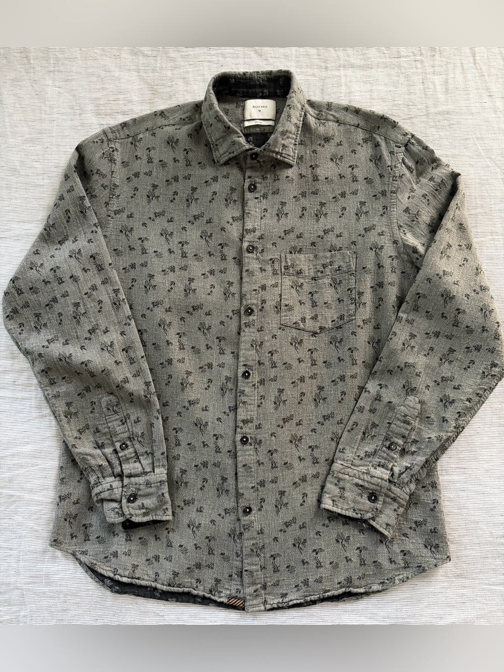 Billy Reid Patterned Long Sleeve Shirt
